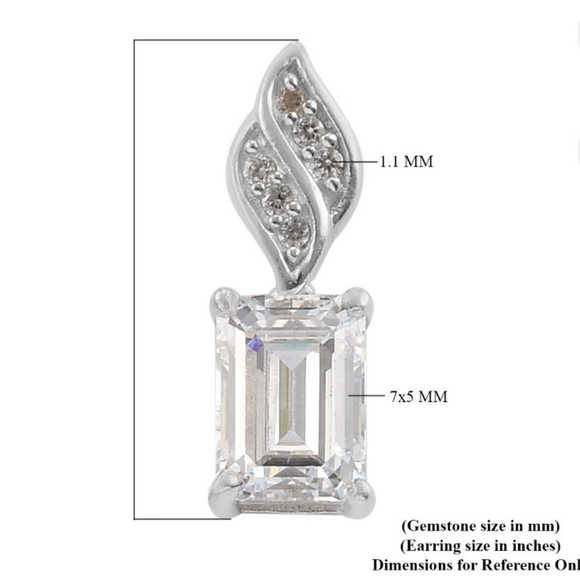 NWT Lustro Stella Premium Cubic Zirconia from Swarovski Stud Earrings - Picture 12 of 12